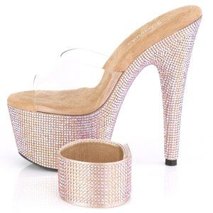 Platform Rhinestone Transparent High Heel Shoes